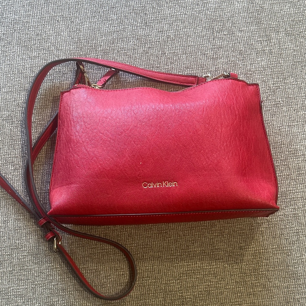 Calvin Klein Bold Red Crossbody Bag
